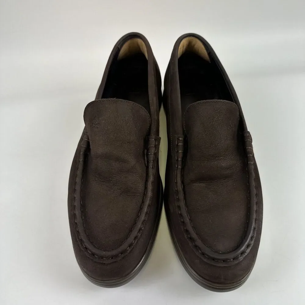 Charles Tyrwhitt Leather Loafer Driving Moc Toe‎ Dark Brown Slip On Mens Size 11
